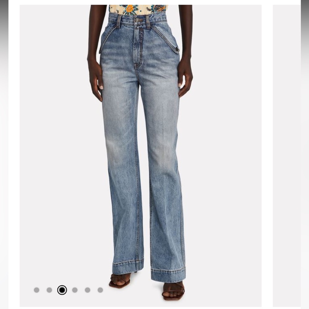 Zimmermann Light Blue Straight Leg Denim Jeans